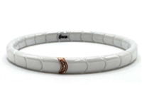 Bracciale Casciola Gioielli ALPHA in Ceramica Diamante Brown 0.03 Ct AL0BL1BDBW - AL0BL1BDBW